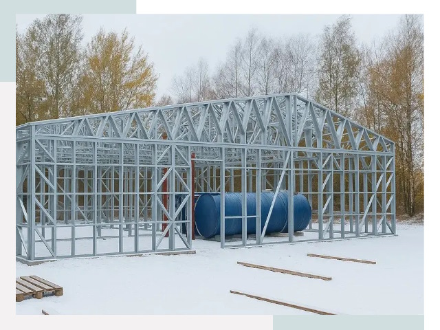 Металлические ангары в Кингисеппе