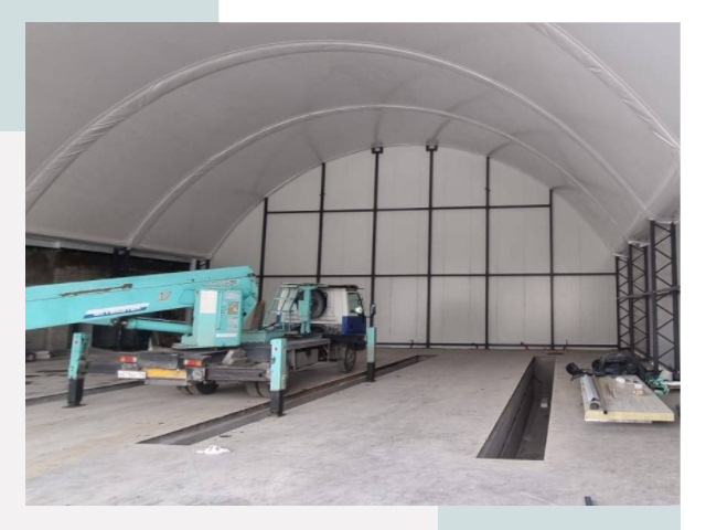 Внутреннее оснащение ангаров в Кингисеппе