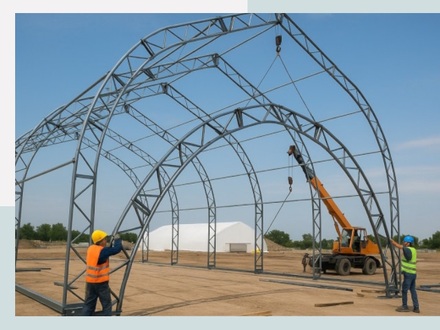 Монтаж ангаров в Кингисеппе от 623 руб. - Надежно и быстро